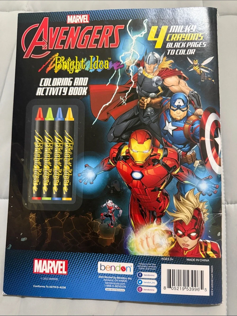 Marvel Avengers Coloring & Activity Book with Crayons